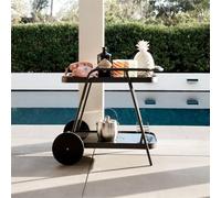 Dorel Home Novogratz Barbie Outdoor Bar Cart With Wheels Charcoal