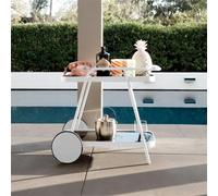 Dorel Home Novogratz Barbie Outdoor Bar Cart With Wheels White