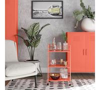 Dorel Home Novogratz Cache Metal Rolling Cart Orange