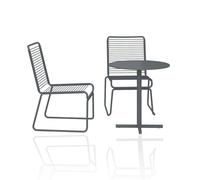 Dorel Home Nyla 3PC Outdoor Patio Bistro Set in charcoal