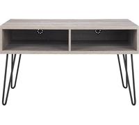 DOREL HOME Owen Retro 1748096PCOMUK 1067 mm TV Stand Distressed Grey Oak, Silver/Grey