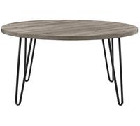 Dorel Home Owen Retro Round Coffee Table In Distressed Grey Oak