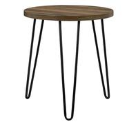 Dorel Owen Retro Round End Table Walnut, Brown