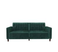 Dorel Home Pin Tufted Transitional 3 Seater Sofa Bed - Velvet Green - Green