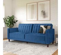 Dorel Home Pin Tufted Transitional Sofa Bed Velvet Blue