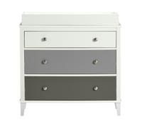 Dorel Home Poppy 3 DRW Dresser with Changer White/Grey - White