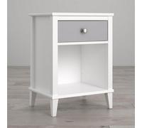 Dorel Home Poppy Nightstand With 1 Drawer White/grey