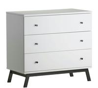 Dorel Home RV Lark Urban 3DRW Dresser wTopper White Grey