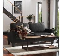 Dorel Home Rylie 2-Seater Sofa In Faux Leather Black
