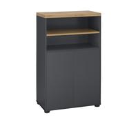 Dorel Home Thessa Cab 2D1SH AnthrOak 60x35x100cm - Grey