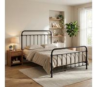 Dorel Home Wallace Metal Bed Black, Double