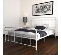 Dorel Home Wallace Metal Bed White, Double