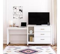 Dorel Home Westerleigh 3-In-1 Media Dresser White