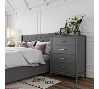 Dorel Home Westerleigh 4 Drawer Dresser Graphite Grey