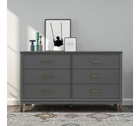 Cosmoliving By Cosmopolitan Westerleigh 6 Drawer Chest Grey