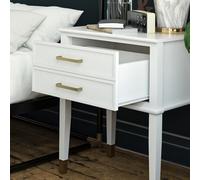 Dorel Home Westerleigh Single Drawer White End Table - Size: 72 x 60 x 40cm - Wilko