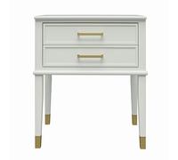 Dorel Home Westerleigh End Table with Drawer in White - White
