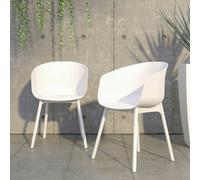 Dorel Home York xl Dining Chair in White - 2 pieces