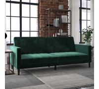 Dorel Liam Velvet Clic Clac Sofa Bed - Green