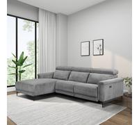 Dorel Home Lund 3-Seater Electric Recliner Sofa (Grey Corduroy) - Grey