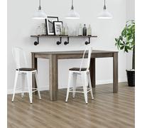 Dorel Luxor Pair of Metal Bar Stool - White