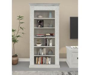Dorel Malati 6 Shelf Bookcase In Mango Wood Cream