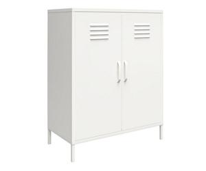 Dorel Mission District Metal Cabinet With 2 Doors White