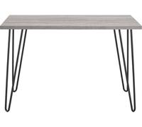 Solstice Narvi Retro Desk - Distressed Grey Oak, Brown