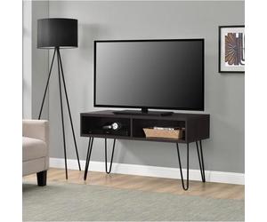 Dorel Owen Retro TV Stand Rustic Wood Metal Table With Storage Shelves Up To 42"