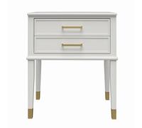 Dorel Home Westerleigh End Table with Drawer in White - White