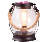 Dorephine Electric Wax Burners,Rustic Metal Oil Burner,Wax Melt Burner with 40W Edison Bulb for Home Décor (Lantern)