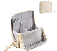 Doresty Cosmetic Bag, Vertical Cosmetic Bag, Multipurpose Large Capacity Oxford Fabric Vertical Cosmetic Bag, Toiletry Bag, Dry and Wet Separation, with Handle and Compartment, Travel Cosmetic Bag