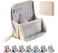 Doresty Makeup Bag, Doresty Standing Makeup Bag, Portable, Large Capacity, Vertical Large Opening Waterproof Multifunctional Stand Up Bags with Compartments (A)