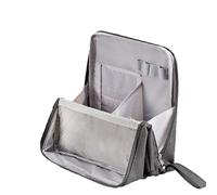 Doresty Makeup Bag, Relevanton Standing Makeup Bag, Multi-Purpose Oxford Cloth, Compartments, Portable and Waterproof (Gray)