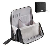 Doresty Makeup Bag, Standing Makeup Bag, Multi-Purpose Large Capacity Oxford Cloth Standing Bag with Compartments, Waterproof (Black)