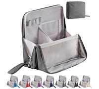 Doresty Makeup Bag, Standing Makeup Bag-Portable,Multi-Purpose Large Capacity Oxford Cloth Standing Makeup Bags for Girls Women (Grey)