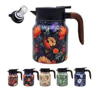 Doresty Tea Pot, Doresty Teathermos, Doresty Teapot, Raidley Vintage Floral Pattern Teathermos, Doresty Thermostea Pot, Stainless Steel Coffee Teathermos with Infuser, Long-Lasting Heat Retention (#B)