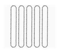 DORFEY 20-inch Heavy-use Gasoline Chain Saw 76 Drive Links 0.325" Pitch 0.058" Guide Rounded Cutters 20" Petrol Saw Blade(5pcs 20-inch Chain)