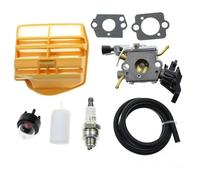 DORFEY C1M-EL37B Carburetor Fit For H-u-s-q-v-a-r-n-a 445 445E 450 450E Gas Chainsaw With Air Filter Tune Up Kit