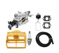 DORFEY Carburetor Air Fuel Filter Set Fit for Husqrvan 445 450 445E 450E for J-0-n-s-e-r-e-d CS2245S 506450401 Chainsaw for ZAMA C1M-EL37B(As Picture)