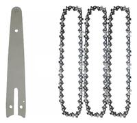 DORFEY Chainsaw Chain 6 Inches Chain Rechargeable Saw Mini Electric Chainsaw Cordless Saw Carpentry Gardening Tools Electric Wood Saw(6-inch Set4)