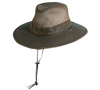 Dorfman Pacific Co. Men's Weathered Cotton Big Brim with Mesh, Brown, XL