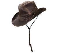 Dorfman Pacific Men's Cotton Outback Hat, Brown, Medium