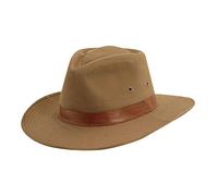 Dorfman Pacific Men's Twill Outback Hat, Bark, M