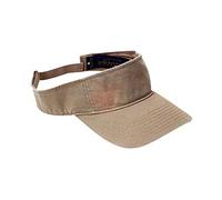 Dorfman Pacific Men's Washed Twill Visor Hat, Khaki, One Size