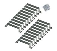 Dorgerove 20 Pack Fence Panel Security Brackets Galvanized Steel for 4x4 inch Concrete or Wooden Posts with 40 Screws