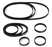 Dorhea 10Pcs 2GT Timing Belt 6mm Width Closed Loop Rubber Belt 100mm 110mm 112mm 122mm 158mm 190mm 200mm 280mm 300mm 400mm Width 6mm Timing Bel for 3D Printer Motor Belt