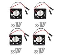 DORHEA 4pcs 3007 Fan for Raspberry Pi 4 30x30x7mm Cooler Fan Pi Brushless Cooling Fan 30MM 1.18in 3.3V 5V DC Quiet Fan for Raspberry Pi 4, Pi 3 B+, Pi 3 B, Pi 2, Pi B+, Pi Zero/Zero W,Robot Project