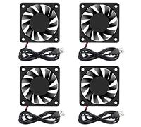 DORHEA 4PCS 6010 Fan 60x60x10mm DC 5V 60mm x 10mm Brushless USB Cooling Fan, Replacement Ball Bearing 60mm Fan for Cooling DIY PC Computer Case Fan - USB