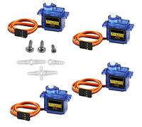 Dorhea 4Pcs Mini Servo SG90 9g Kit - RC Helicopter, Airplane, Car, Boat, Robot Arm/Hand/Walking/Servo Door Lock Control